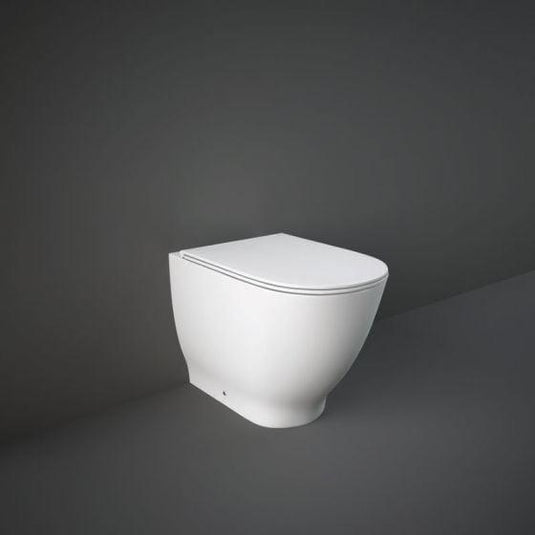 RAK Ceramics Moon Rimless Back to Wall Toilet Pan - Alpine White - HAR17AWHA - Envy Bathrooms Ltd