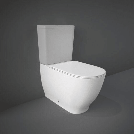 RAK Ceramics Moon Rimless Close Coupled Toilet Pan - Alpine White - HAR20AWHA - Envy Bathrooms Ltd