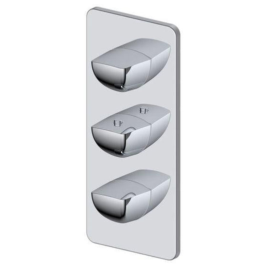 RAK Ceramics Moon Triple Outlet Concealed Shower Valve - Chrome - RAKMOO3204C - Envy Bathrooms Ltd