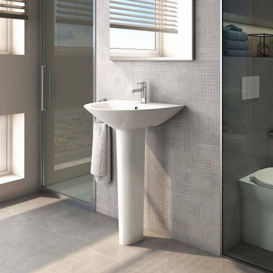 RAK Ceramics Morning 55cm Basin 1 Tap Hole - MORWB5501AWHA - Envy Bathrooms Ltd