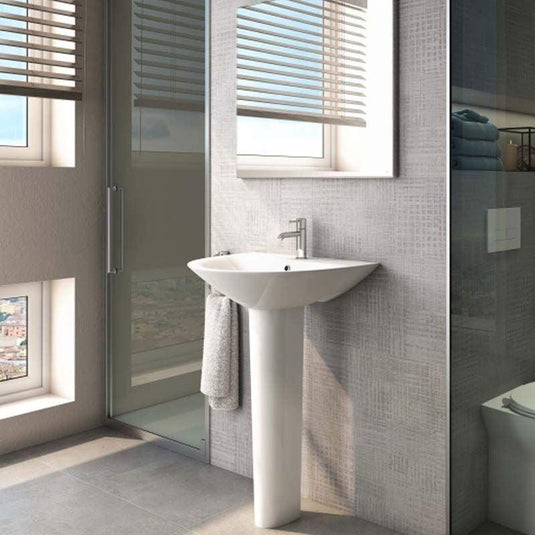 RAK Ceramics Morning 60cm Basin 1 Tap Hole - MORWB6001AWHA - Envy Bathrooms Ltd