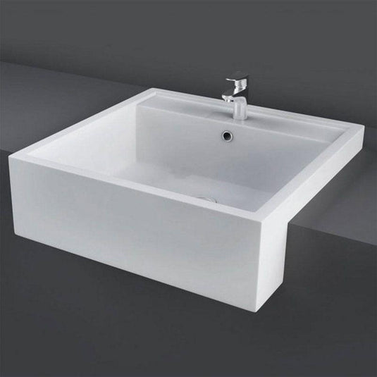 RAK Ceramics Nova 46cm Semi Recessed Basin - 1 Tap Hole - OC123AWHA - Envy Bathrooms Ltd