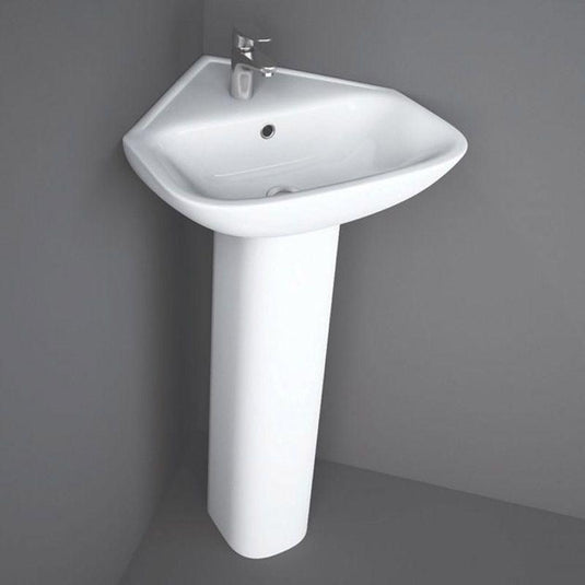 RAK Ceramics Origin Corner Basin - 1 Tap Hole - ORG2601AWHA - Envy Bathrooms Ltd