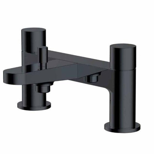 RAK Ceramics Petit Round Deck Bath Shower Mixer - Matt Black - RAKPER3005B - Envy Bathrooms Ltd