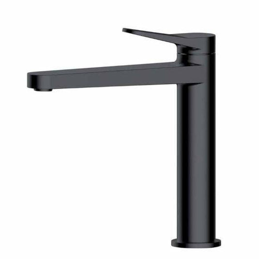 RAK Ceramics Petit Round Mid Height Basin Mixer - Matt Black - RAKPER3016B - Envy Bathrooms Ltd