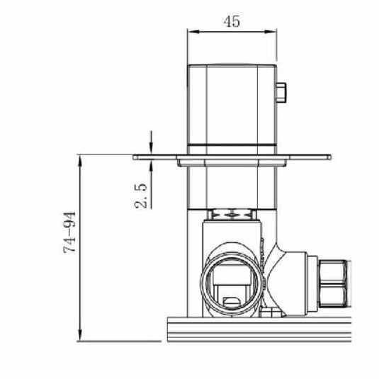 RAK Ceramics Petit Square Concealed Thermostatic Valve - Brushed Nickel - RAKPES3024N - Envy Bathrooms Ltd