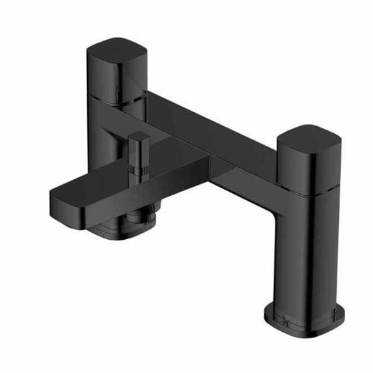 RAK Ceramics Petit Square Deck Bath Shower Mixer - Matt Black - RAKPES3005B - Envy Bathrooms Ltd