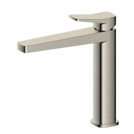 RAK Ceramics Petit Square Mid Height Basin Mixer Tap - Brushed Nickel - RAKPES3016N - Envy Bathrooms Ltd
