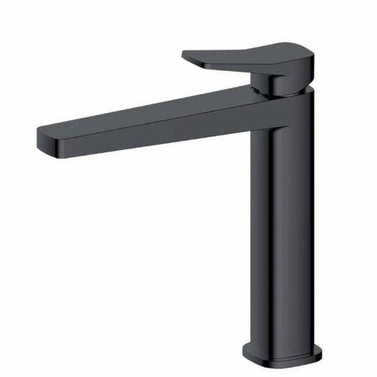 RAK Ceramics Petit Square Mid Height Basin Mixer Tap - Matt Black - RAKPES3016B - Envy Bathrooms Ltd