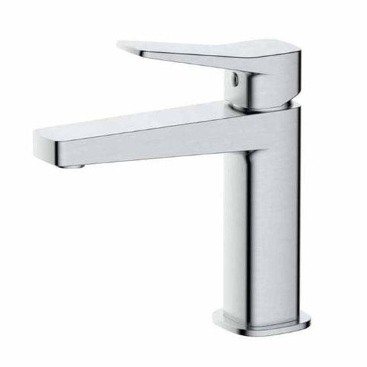 RAK Ceramics Petit Square Standard Basin Mixer Tap - Brushed Nickel - RAKPES3001N - Envy Bathrooms Ltd