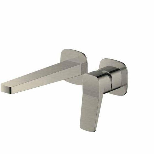 RAK Ceramics Petit Square Wall Mounted Single Lever Basin Mixer Tap - Brushed Nickel - RAKPES3007N - Envy Bathrooms Ltd