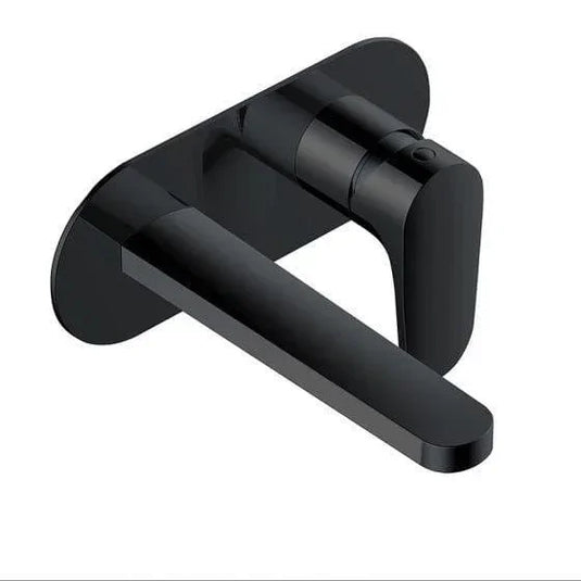 RAK Ceramics Portofino Wall Mounted Basin Mixer with Back Plate - Matt Black - RAKPOR3007B - Envy Bathrooms Ltd