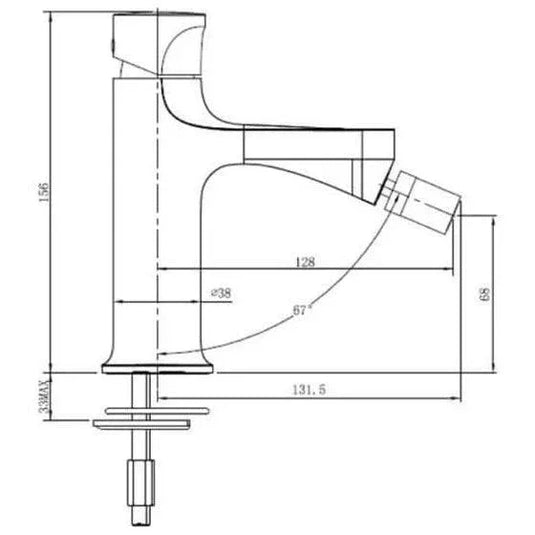 RAK Ceramics Positano Bidet Mixer in Chrome - RAKPOS3006C - Envy Bathrooms Ltd