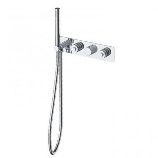RAK Ceramics Prima Tech Dual Outlet Concealed Thermostatic Shower with Hand Shower and Back Plate - Chrome - RAKPRT3026 - Envy Bathrooms Ltd