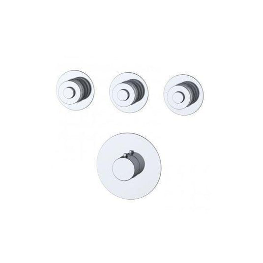 RAK Ceramics Prima Tech Triple Outlet Concealed Thermostatic Shower - Chrome - RAKPRT3021 - Envy Bathrooms Ltd