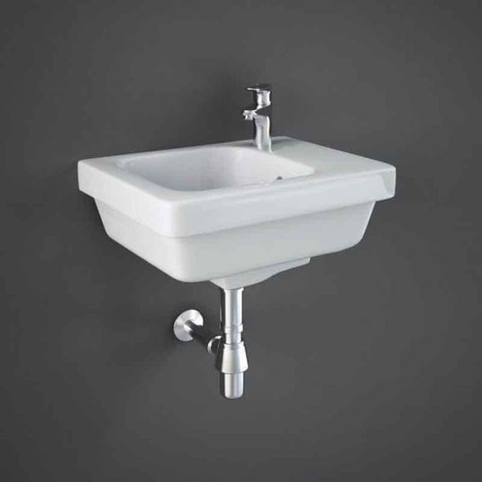 RAK Ceramics Resort 36cm Slimline Basin - 1 Tap Hole Right Hand - RST1001AWHA - Envy Bathrooms Ltd
