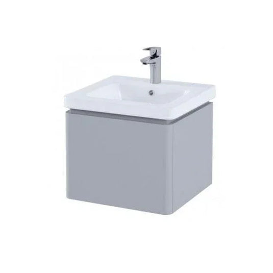 RAK Ceramics Resort 500m Wall Hung Vanity Unit With Single Drawer - Matt Stone - RAKRSTWBU50601 - Envy Bathrooms Ltd