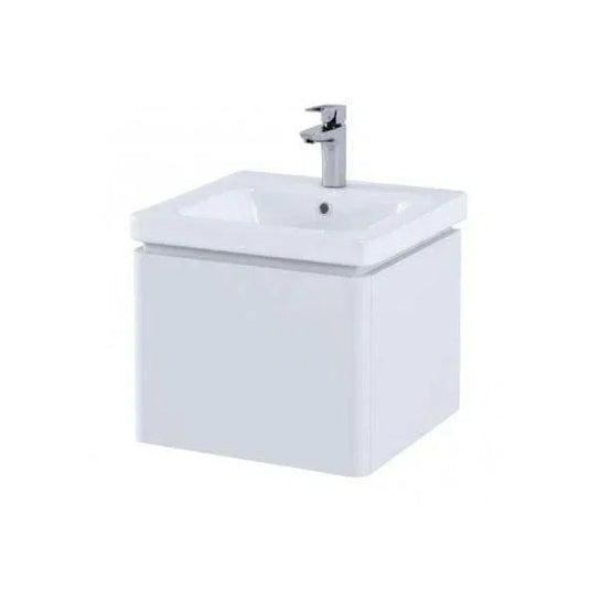 RAK Ceramics Resort 500m Wall Hung Vanity Unit With Single Drawer - Matt White - RAKRSTWBU50600 - Envy Bathrooms Ltd