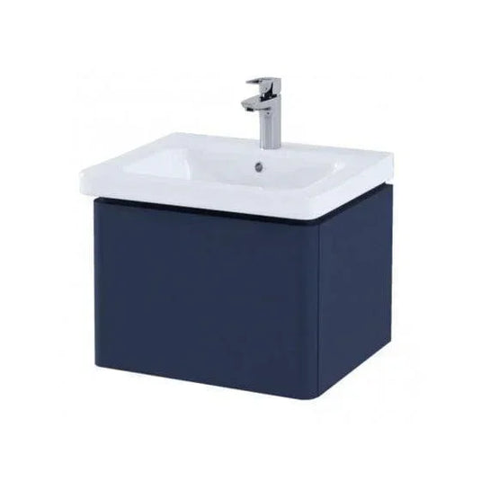 RAK Ceramics Resort 550mm Basin Unit With Single Draw - Matt Denim Blue - RAKRSTWBU55604 - Envy Bathrooms Ltd