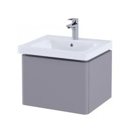 RAK Ceramics Resort 550mm Basin Unit With Single Draw - Matt Mushroom - RAKRSTWBU55602 - Envy Bathrooms Ltd