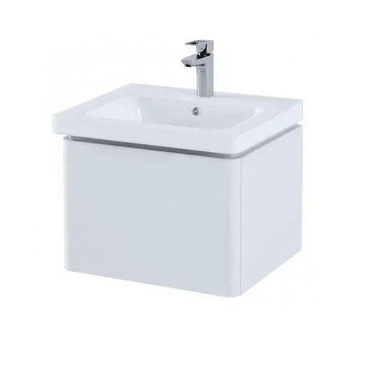 RAK Ceramics Resort 550mm Basin Unit With Single Draw - Matt White - RAKRSTWBU55600 - Envy Bathrooms Ltd
