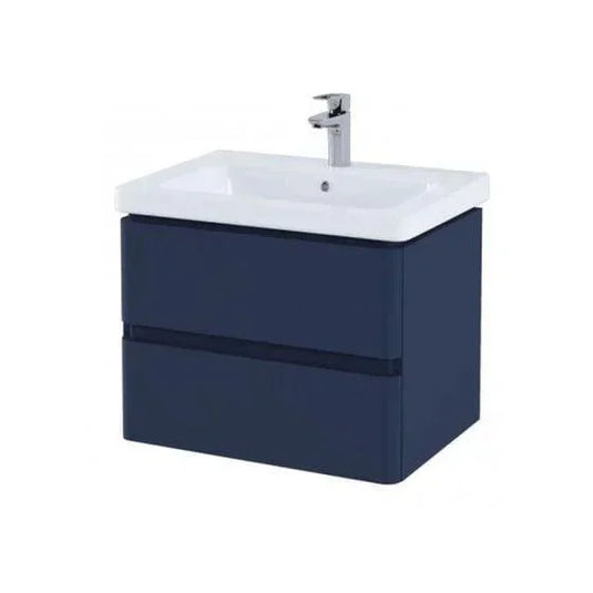 RAK Ceramics Resort 650mm Basin Unit With Double Draw - Matt Denim Blue - RAKRSTWBU65604 - Envy Bathrooms Ltd