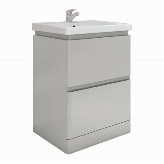 RAK Ceramics Resort 650mm Floor Standing Basin Unit - Grey - RAKRSTFSU65603 - Envy Bathrooms Ltd