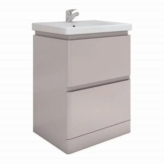 RAK Ceramics Resort 650mm Floor Standing Basin Unit - Mushroom - RAKRSTFSU65602 - Envy Bathrooms Ltd