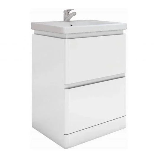 RAK Ceramics Resort 650mm Floor Standing Basin Unit - White - RAKRSTFSU65600 - Envy Bathrooms Ltd