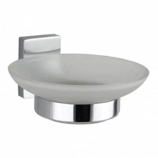 RAK Ceramics Resort Glass Soap Dish & Holder - Chrome - RAKC17159 - Envy Bathrooms Ltd