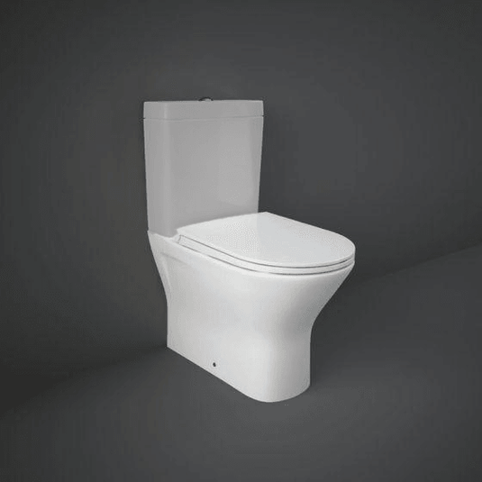 RAK Ceramics Resort Maxi Rimless Close Coupled Toilet Pan - Alpine White - RST16AWHA - Envy Bathrooms Ltd