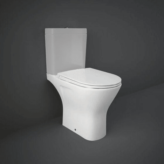 RAK Ceramics Resort Mini Close Coupled Full Access Open Back Toilet Pan - Alpine White - RST18AWHA - Envy Bathrooms Ltd