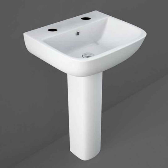 RAK Ceramics Series 600 52cm Basin - 2 Tap Holes - SE2501NCHAWHA - Envy Bathrooms Ltd