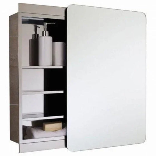 RAK Ceramics Slide Stainless Steel Single Cabinet With Sliding Mirrored Door - 12SL366C1 - Envy Bathrooms Ltd