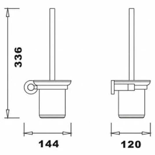 RAK Ceramics Sphere Toilet Brush & Holder - Chrome - RAKSPH9908 - Envy Bathrooms Ltd