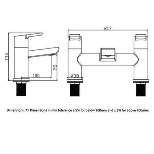 RAK Ceramics Sport Bath Filler - Chrome - RAKSPO3004 - Envy Bathrooms Ltd
