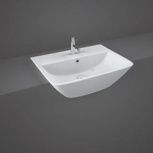 RAK Ceramics Summit 50cm Semi Recessed Basin - 1 Tap Hole - SM0901AWHA - Envy Bathrooms Ltd