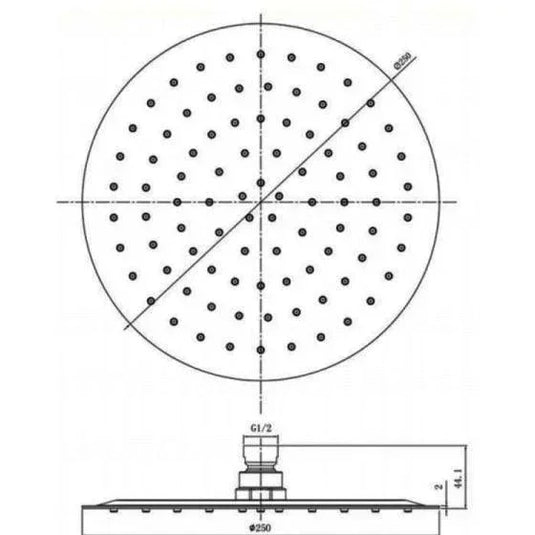 RAK Ceramics Ultra Slim Air Induction Round Shower Head - Black - RAKSHW1006B - Envy Bathrooms Ltd
