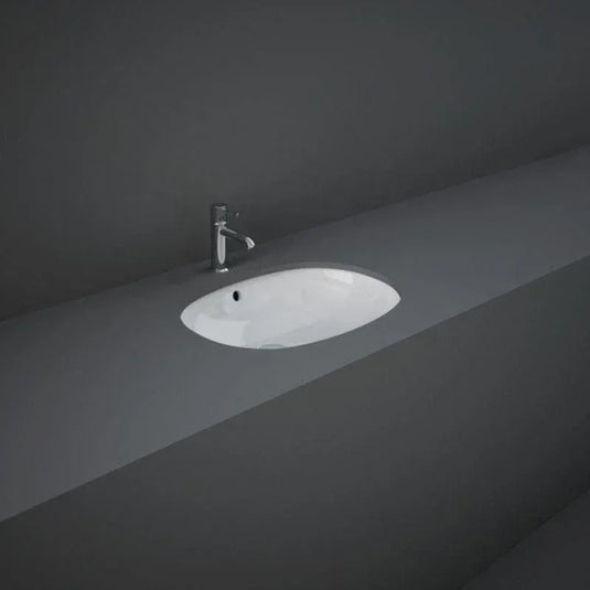RAK Ceramics Variant Oval Under Counter Wash Basin 500mm - Alpine White - VARUC25000AWHA - Envy Bathrooms Ltd