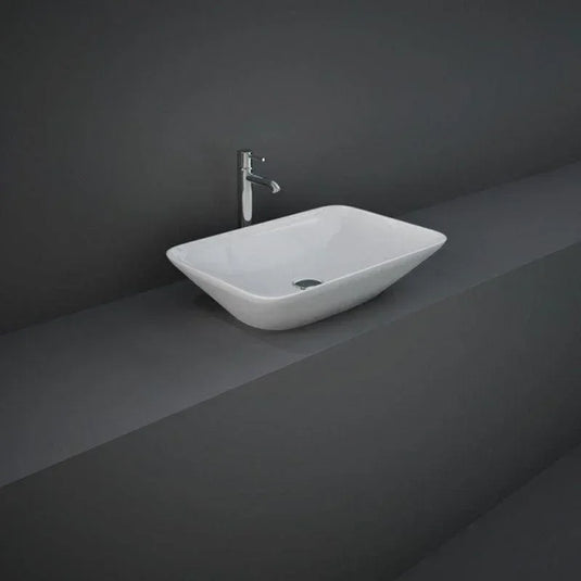RAK Ceramics Variant Rectangular Counter Top Wash Basin 550mm - Alpine White - VARCT55500AWHA - Envy Bathrooms Ltd