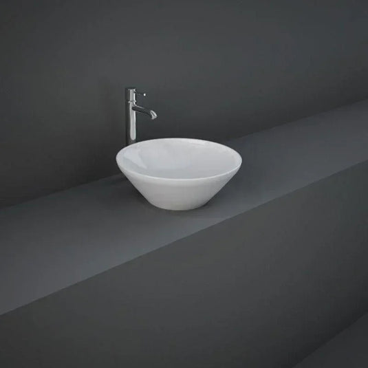 RAK Ceramics Variant Round Counter Top Wash Basin 360mm - Alpine White - VARCT13600AWHA - Envy Bathrooms Ltd