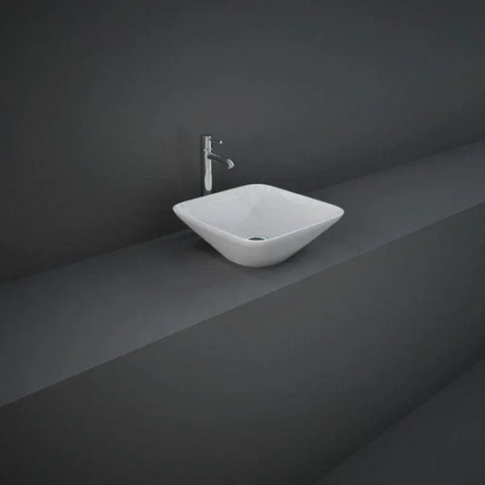 RAK Ceramics Variant Square Counter Top Wash Basin 360mm - Alpine White - VARCT43600AWHA - Envy Bathrooms Ltd