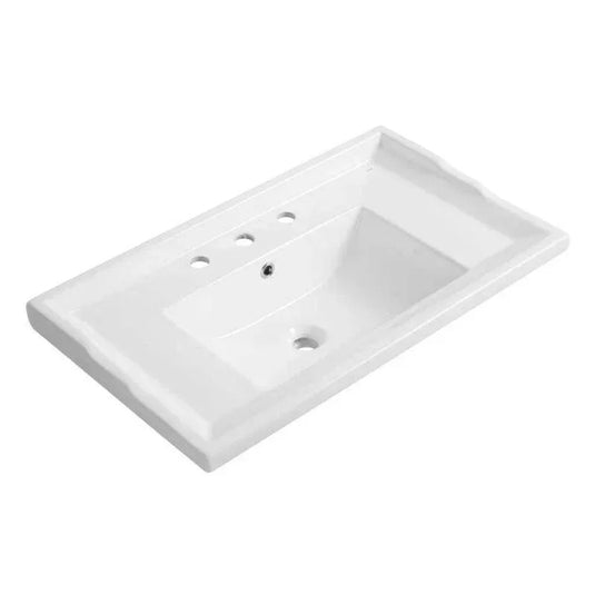 RAK Ceramics Washington 800mm Drop in Basin with 3 Tap Holes - Alpine White - RAKWTN80BAS3 - Envy Bathrooms Ltd