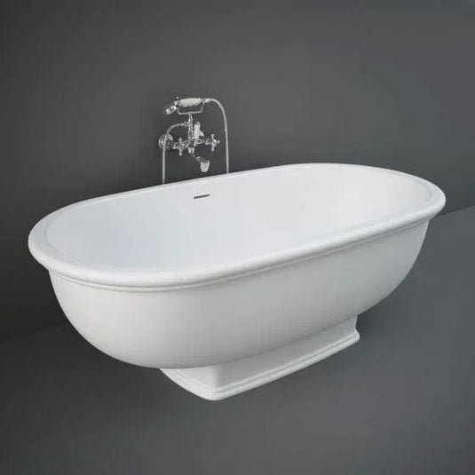 RAK Ceramics Washington Freestanding Bath 1560 x 810mm - Matt White - WTBT15681500 - Envy Bathrooms Ltd