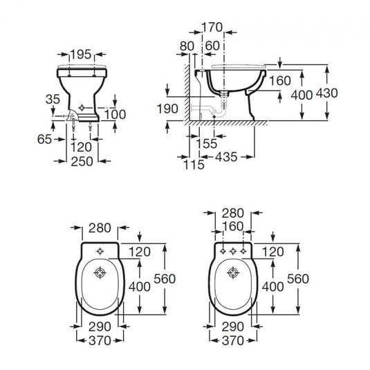 Roca Carmen Bidet - 1 Tap Hole - Envy Bathrooms Ltd