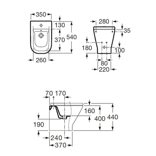 Roca The Gap Closed Back Floor Standing Bidet 357477000 - Envy Bathrooms Ltd