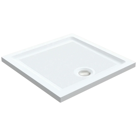 Roman 760 x 760mm Square Gel Coated Anti-Slip Tray - White - RSTG76 - Envy Bathrooms Ltd