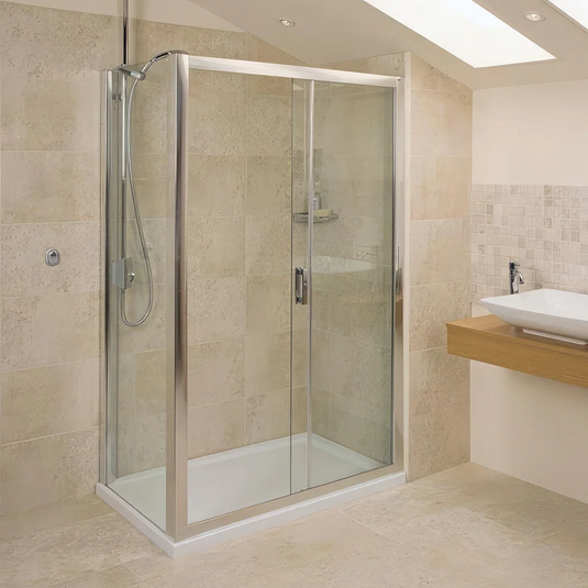 Roman Embrace 1000mm Sliding Door - Polished Chrome - ET1013S - Envy Bathrooms Ltd