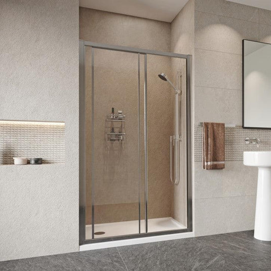 Roman Haven 1000mm Framed Sliding Door - Polished Chrome - H5S10CS - Envy Bathrooms Ltd