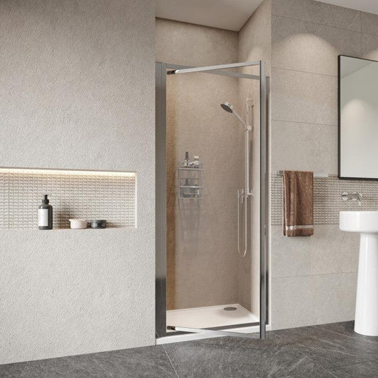 Roman Haven 900mm Framed Pivot Door - Polished Chrome - H5P9CS - Envy Bathrooms Ltd